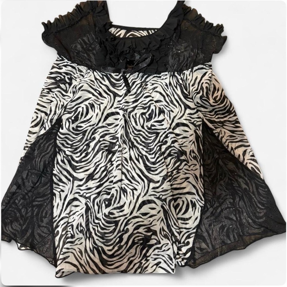 Black and White Zebra Print Chemise